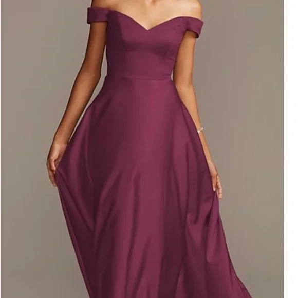 David's Bridal | Dresses | Wine Colored Bridesmaid Dress | Poshmark